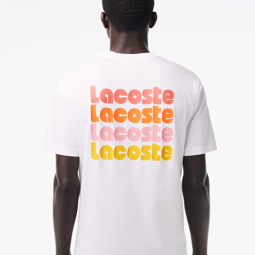 Lacoste Men's Washed Effect Ombré Print T-Shirt